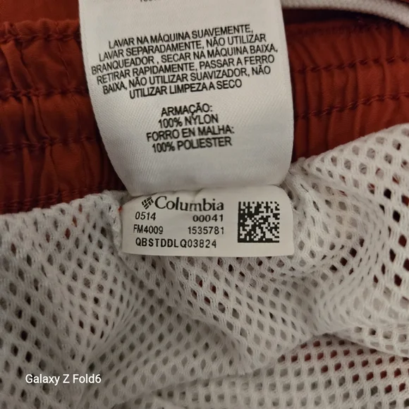Columbia PFG Swim Shorts Orange Nylon Fishing Hiking Outdoor Mesh Lined Men’s L - Picture 6 of 7